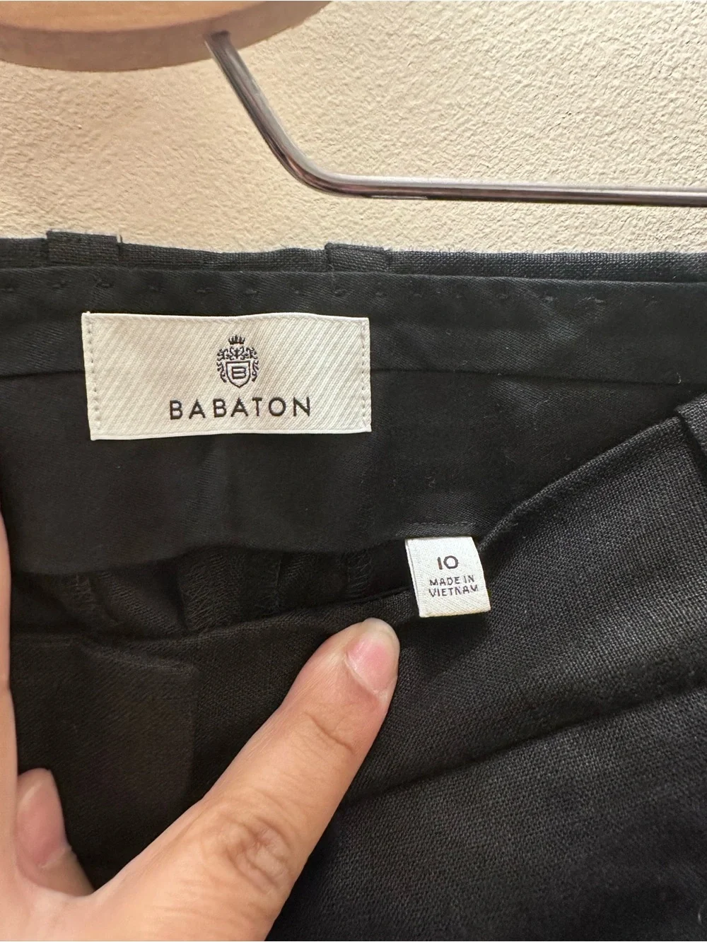 Babaton Black Effortless linen Dress Pants - Tailored Straight